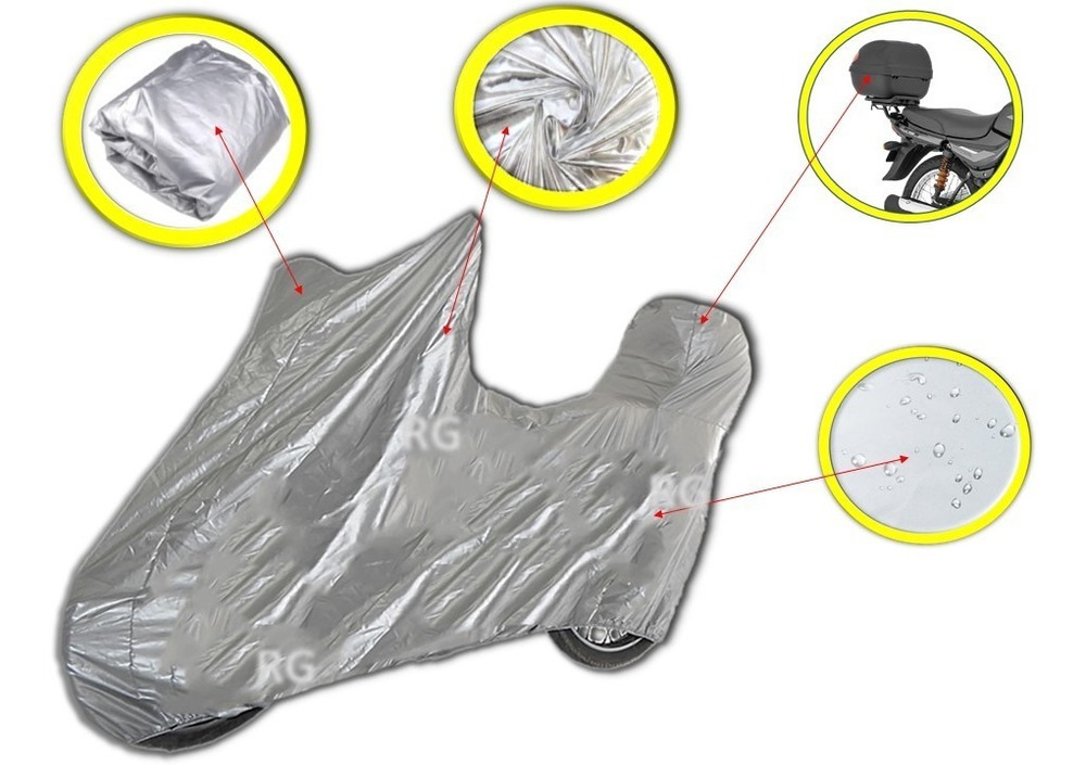 Forro Para Moto Con Maletero, Con Argolla Metálica, Talla M