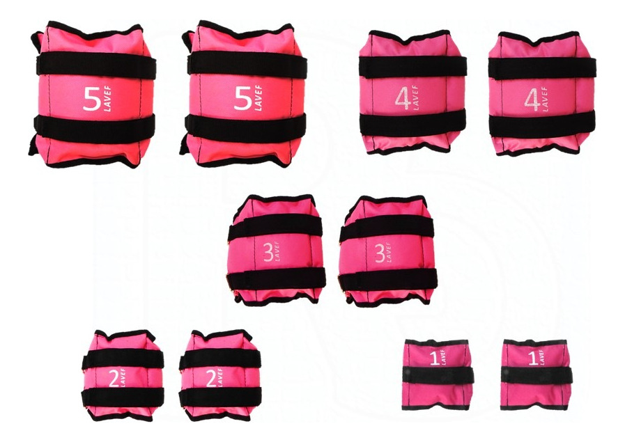 Combo 5 Pares, Pesas Tobilleras O Muñecas, 1k,2k,3k,4k Y 5k