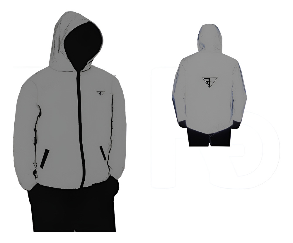 Chaqueta Rompevientos 100% Reflectiva Para Moto/seguridad