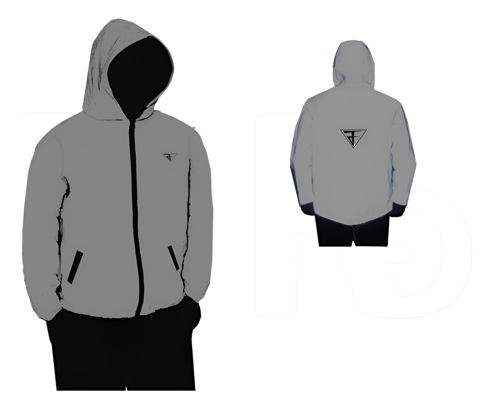 Rompevientos Chaqueta 100% Reflectiva Para Moto/seguridad