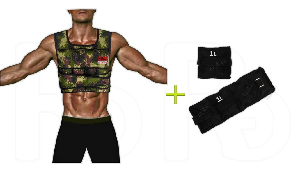Chaleco De Peso Graduable 40 Lbs + Pesas Para Tobillos 1k - Image 5