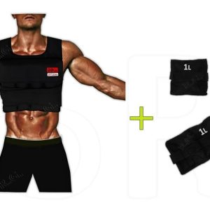 Chaleco De 20 Lbs Graduable + Pesas Para Tobillos 1k