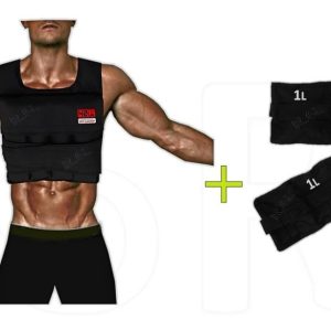 Chaleco De Peso Graduable 40 Lbs + Pesas Para Tobillos 1k